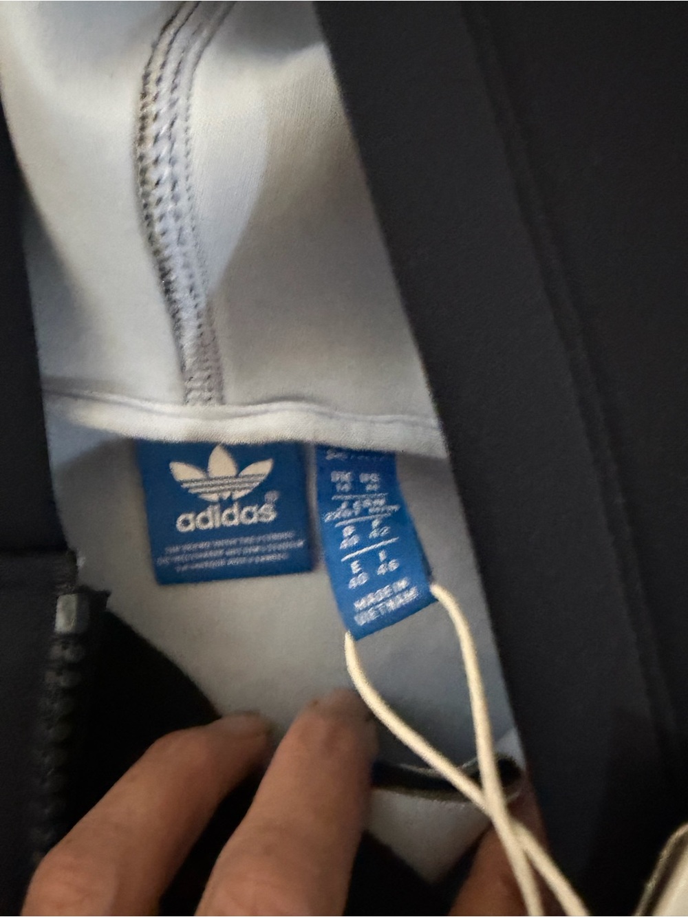 NWT Adidas Blue Half Zip Neoprene Pullover Hoodie Women's Size M